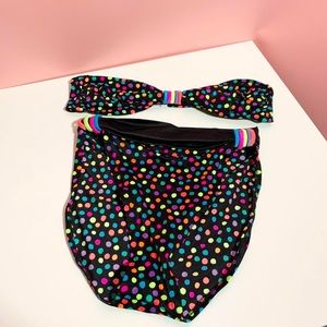 Vintage Y2K retro 90s rainbow mcbling funky polka dot bikini
